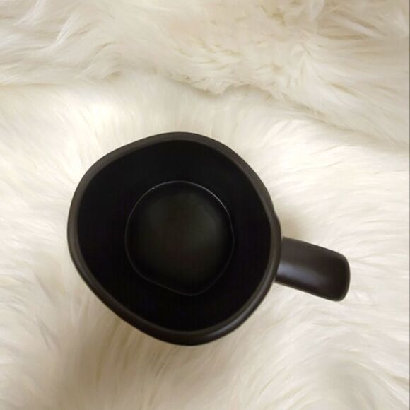 Rae Dunn TEAM WORK Black coffee mugBlack cup with white lettering - Picture 6 of 8